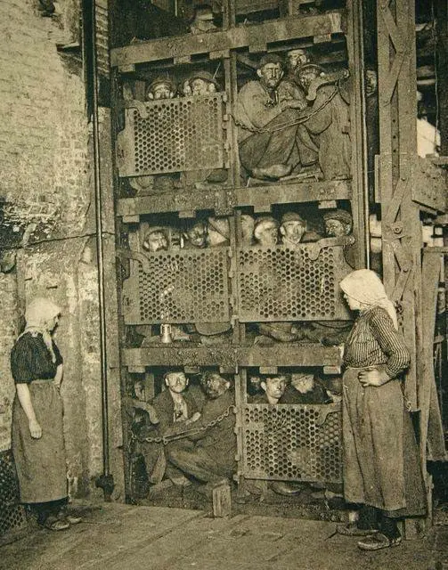 Coal Mine Workers at the End of Their Shift