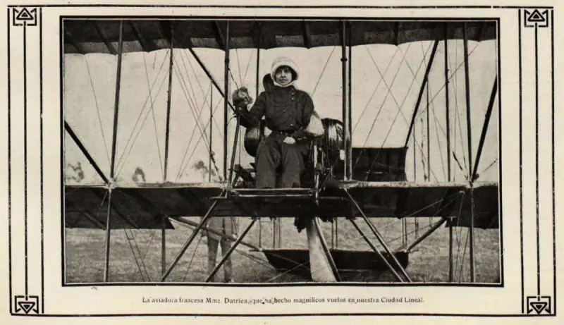 La aviadora Hélène Dutrieu.
