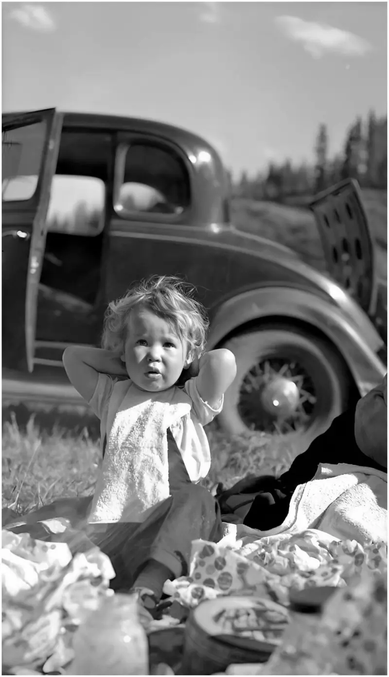Mary Lee at a picnic