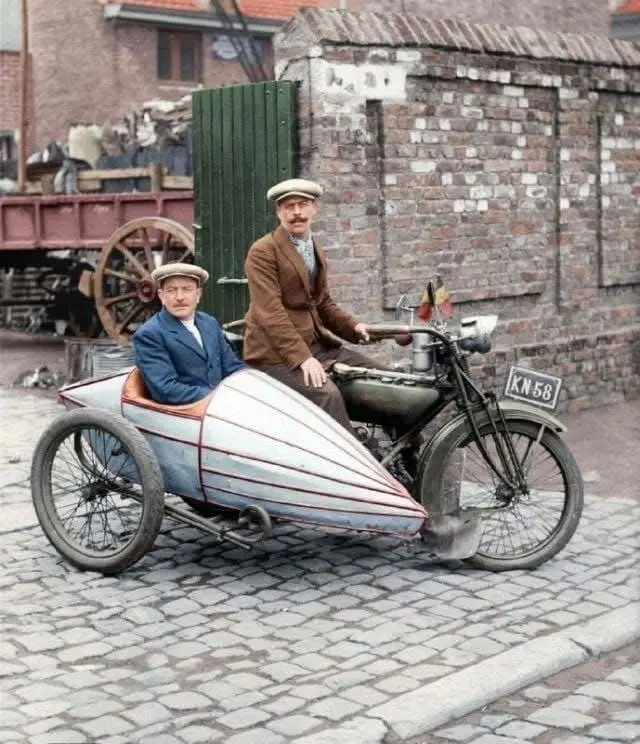 Two Men on a Harley-Davidson