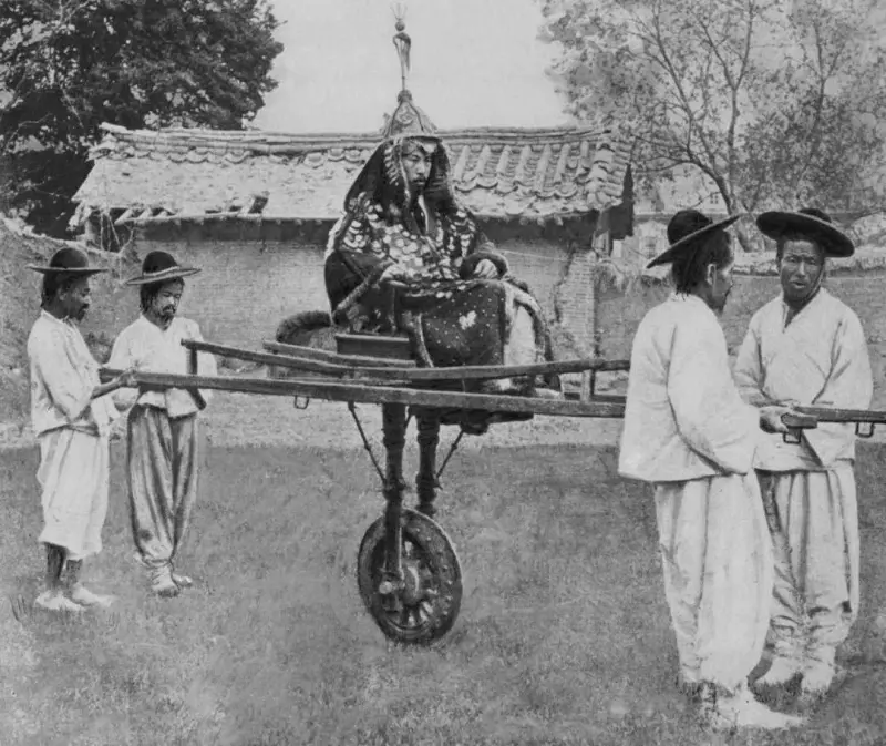 Korean Aristocrat with Porters