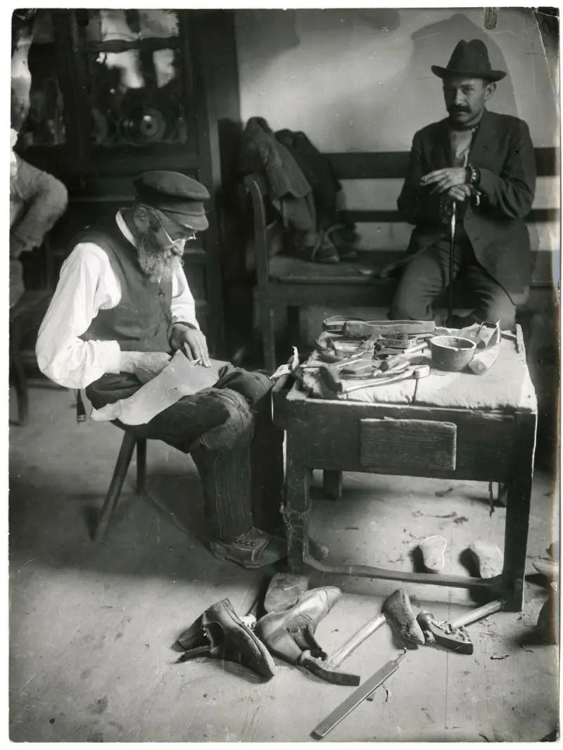 Shoemaker at work