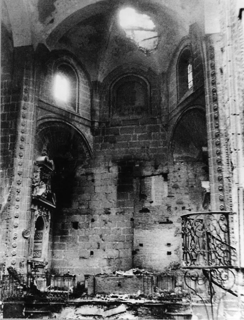 Incendio en la Iglesia San Miguel Arcángel.