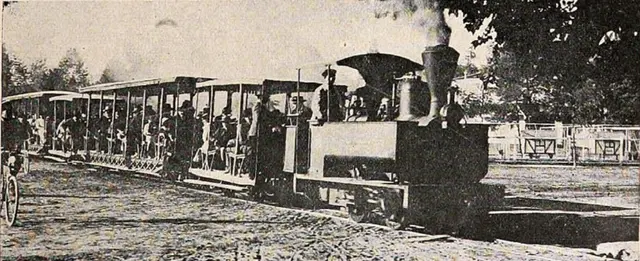Inauguración del ferrocarril en la Quinta Normal