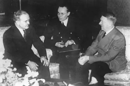 Molotov and Hitler Meeting