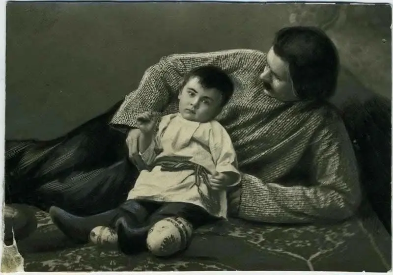 Maxim Gorky with his son Maxim