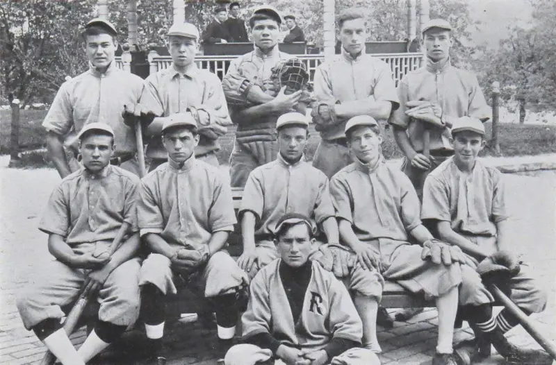 Babe Ruth (top row, center) at St. Mary's Industrial School for Boys