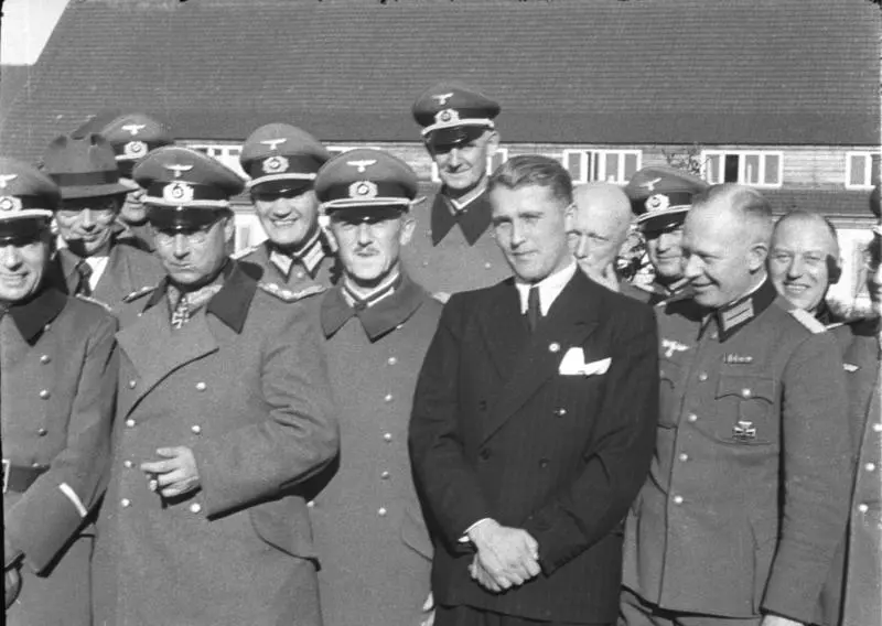 Dornberger, Olbricht, Brandt and von Braun
