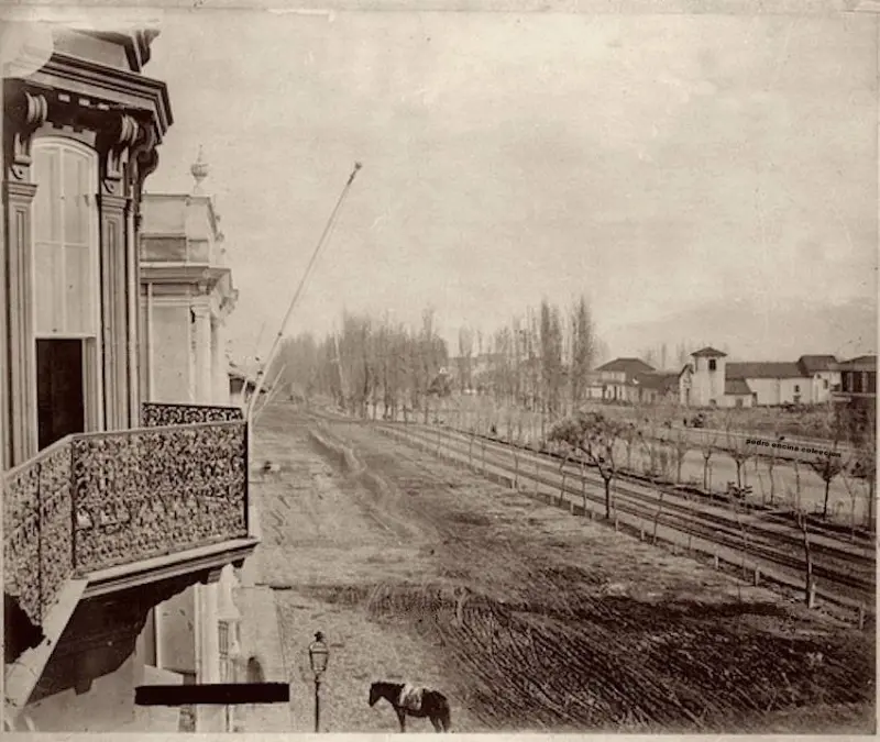 Panorámica de la antigua Alameda, desde el balcón de la casa Meiggs