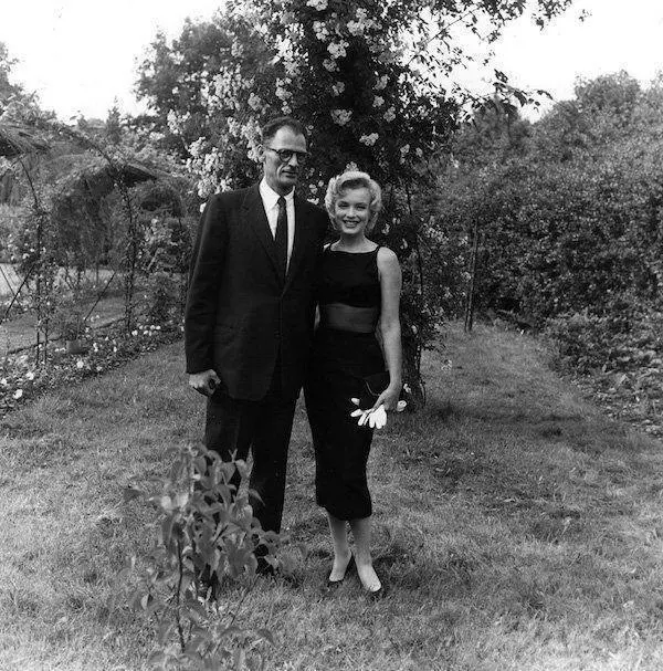 Merlin Monroe with her husband, writer Arthur Miller