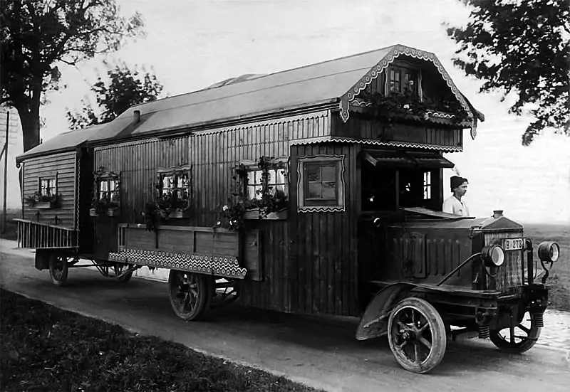 A Motorhome in Early 20th Century Germany