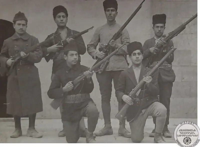 Armenian student participants in the heroic battle of Ayntap
