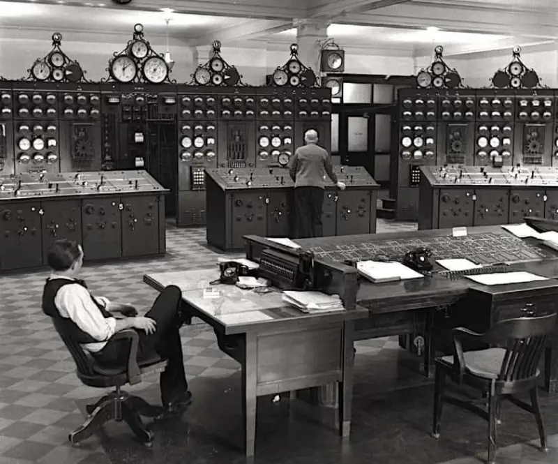 Control Room in a Hydroelectric Power Station