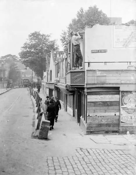 An old building being pulled down