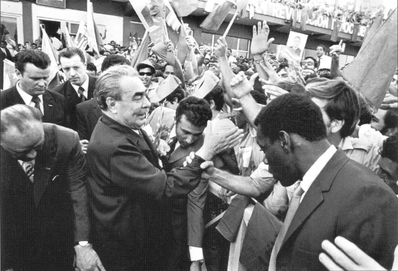 Leonid Brezhnev's arrival in Cuba