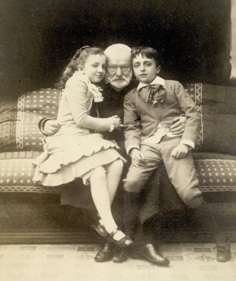 Victor Hugo with his grandchildren Jeanne and Georges
