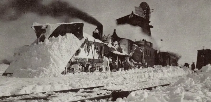 BLIZZARD AND TRAIN
