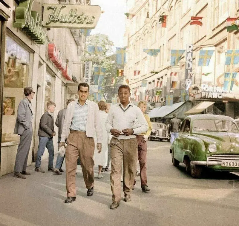 Pele in Stockholm During 1958 World Cup