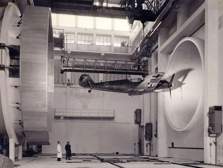 Messerschmitt Bf 109 wind tunnel testing