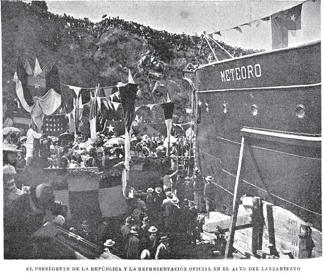 Botadura del “Meteoro” – Orgullo naval y celebración pública