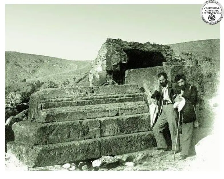 Photo by Hovh. Kostanyan, near the Ashot Yghormads shrine