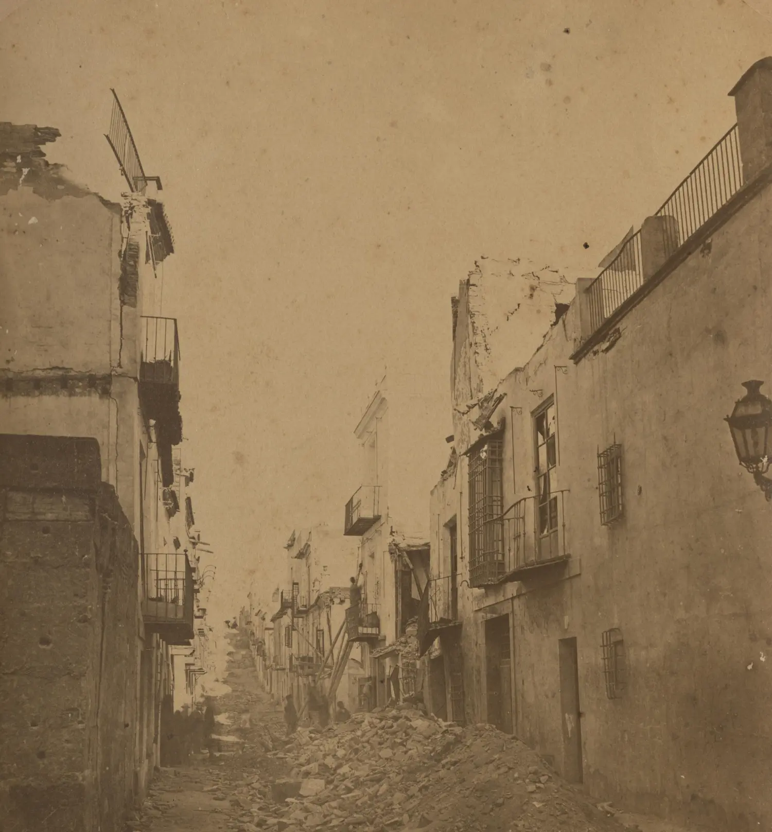 Calle Villalba durante la revolución cantonal. Calle Villalba durante la revolución cantonal.