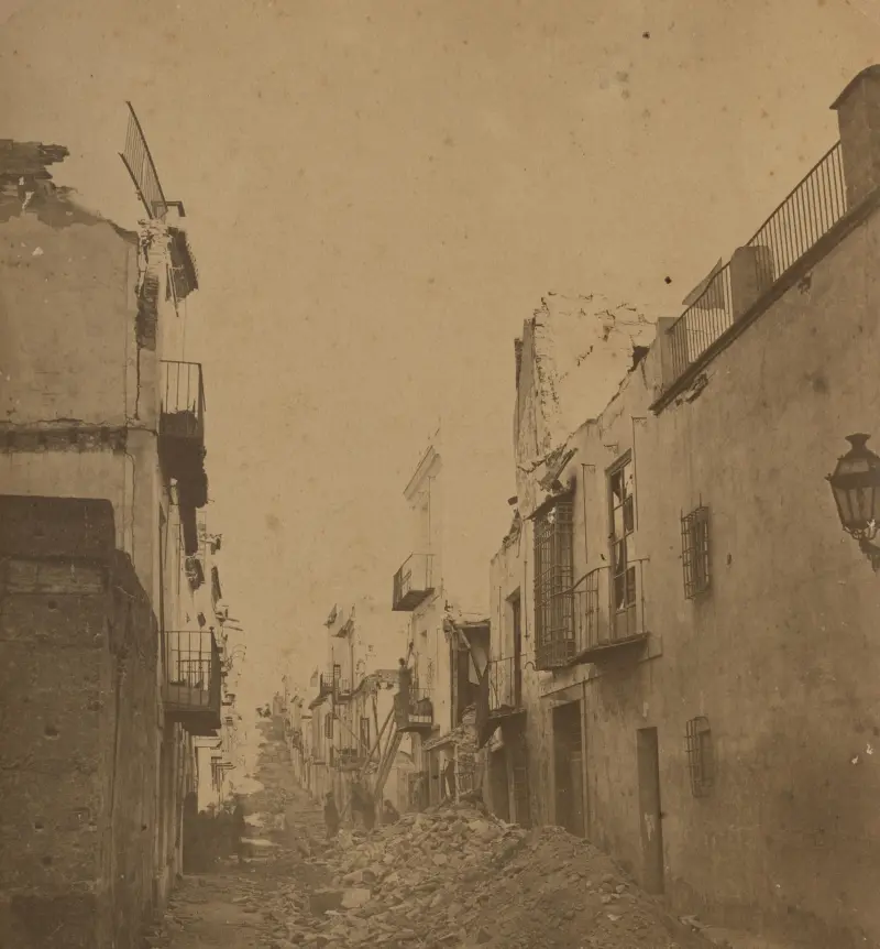 Calle Villalba durante la revolución cantonal.