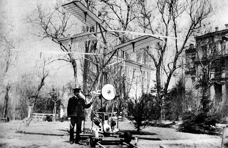 Igor Sikorsky with Helicopter No. 2