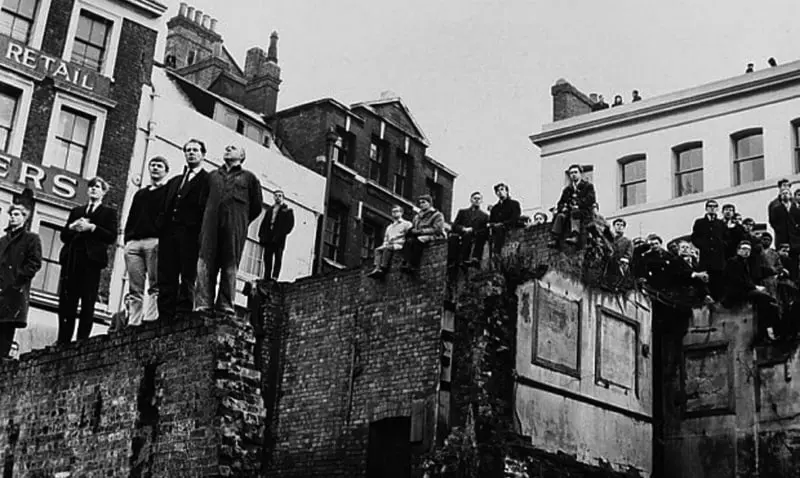 Londoners watching Winston Churchill's funeral