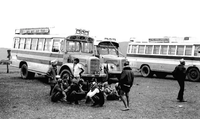 Buses at Pokhara Airport