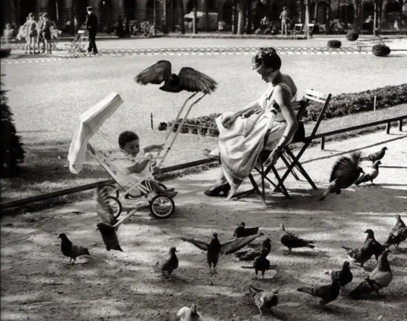 En el jardín del Palacio Real.