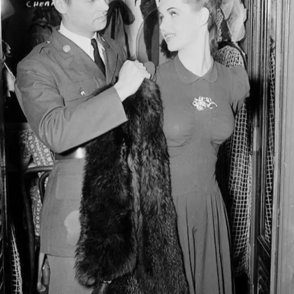 A soldier with his date