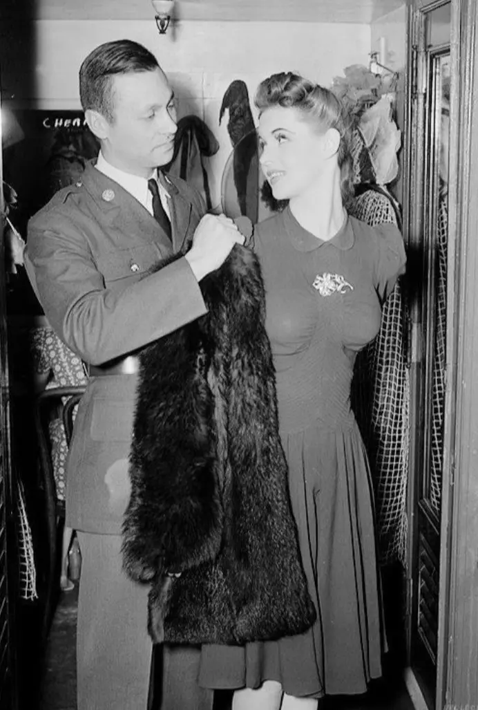 A soldier with his date A soldier with his date