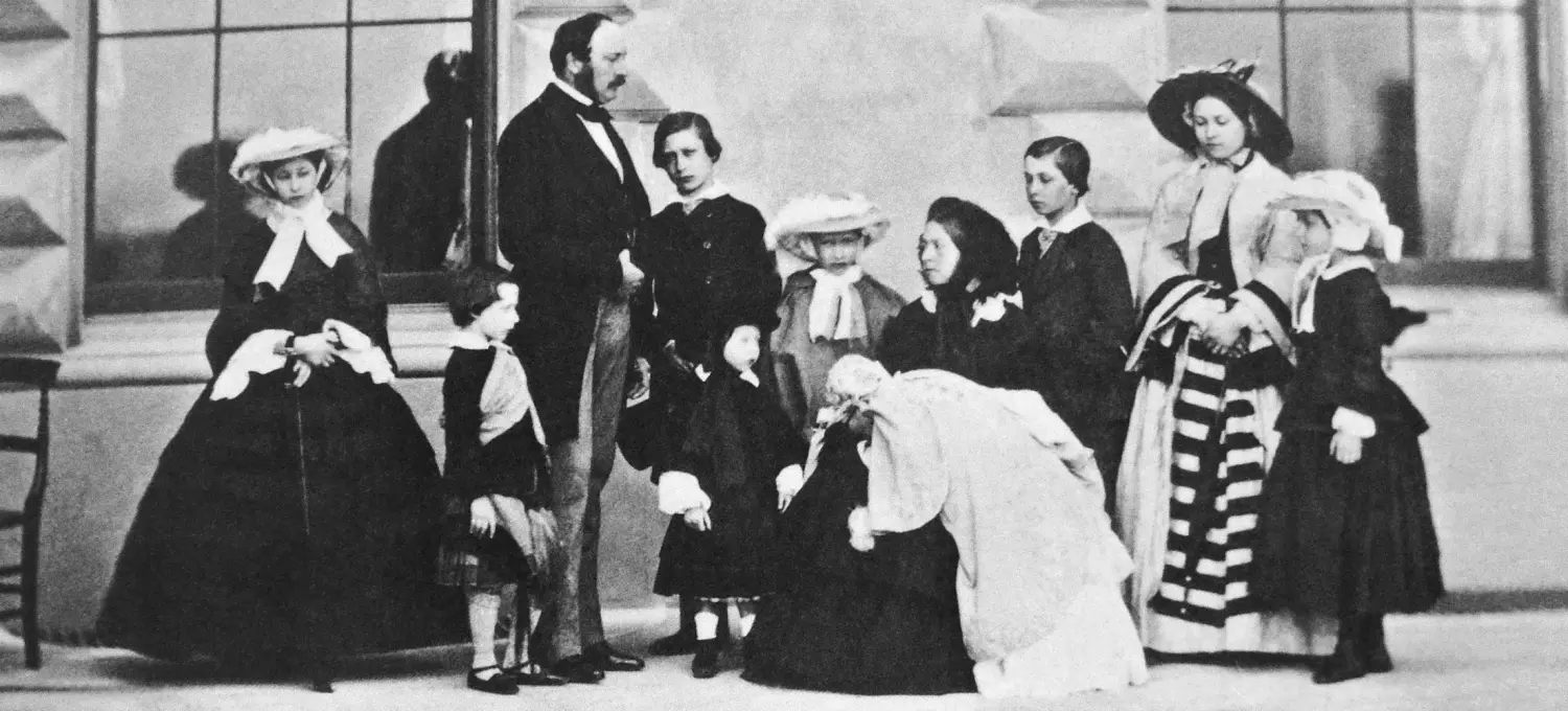 Albert, Victoria and their nine children Albert, Victoria and their nine children