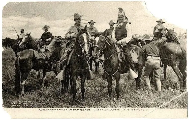 Geronimo with U.S. guards