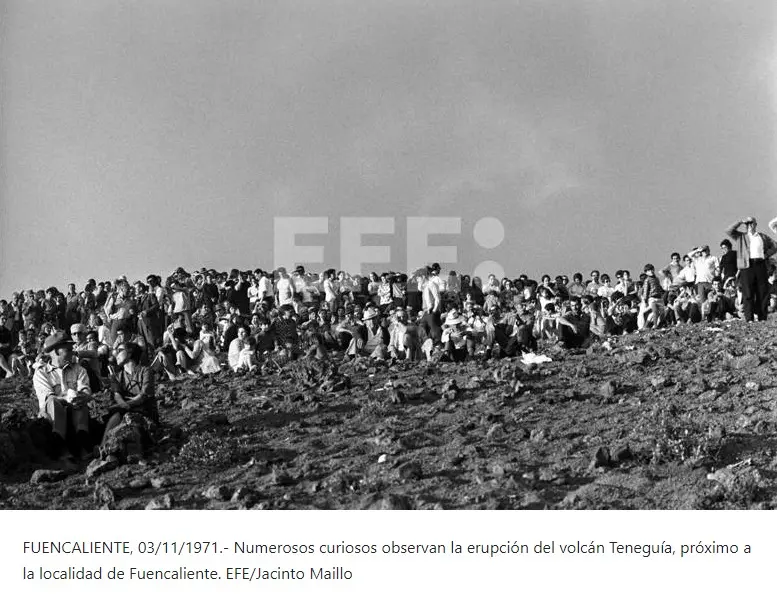 Erupción volcán de Teneguía.