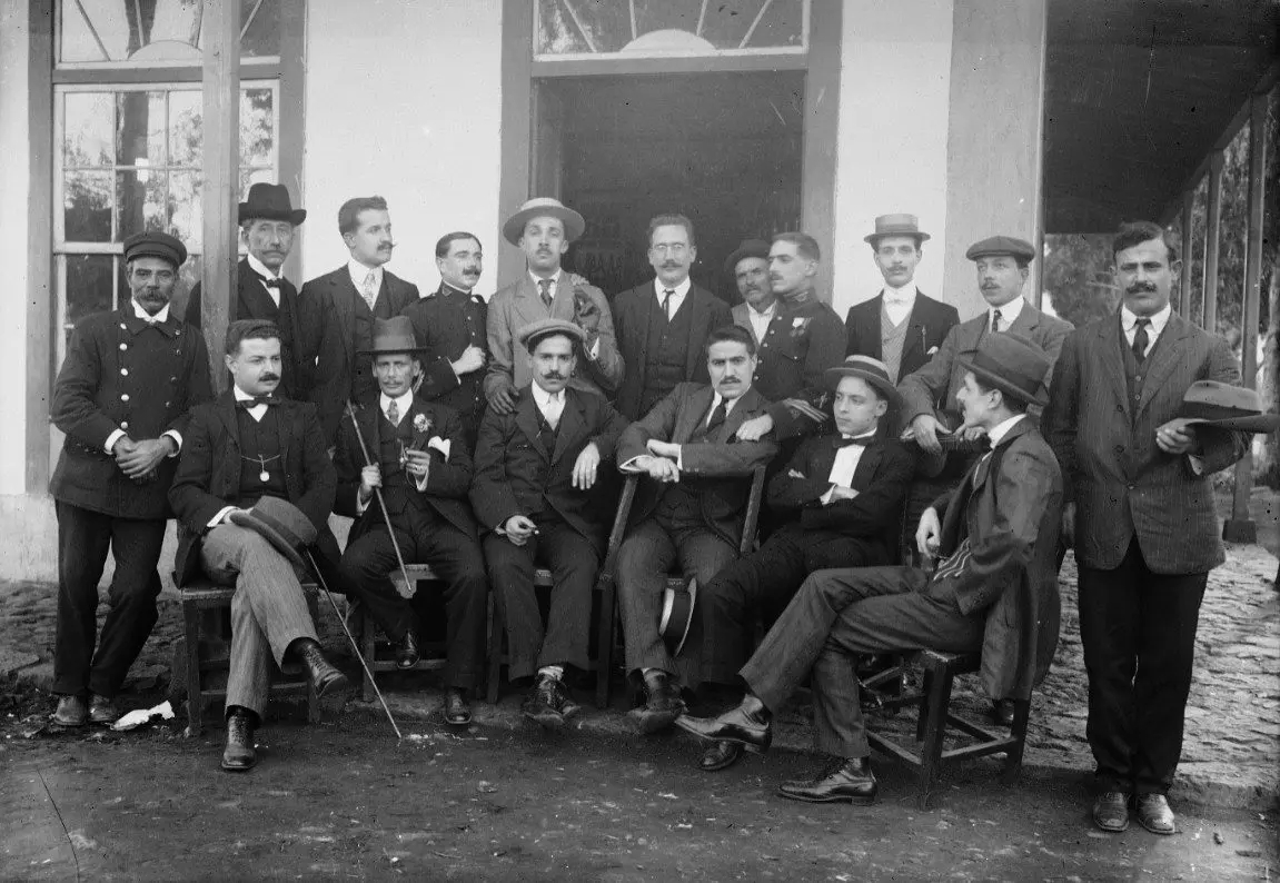 Grupo de amigos en Casa Osmunda. 