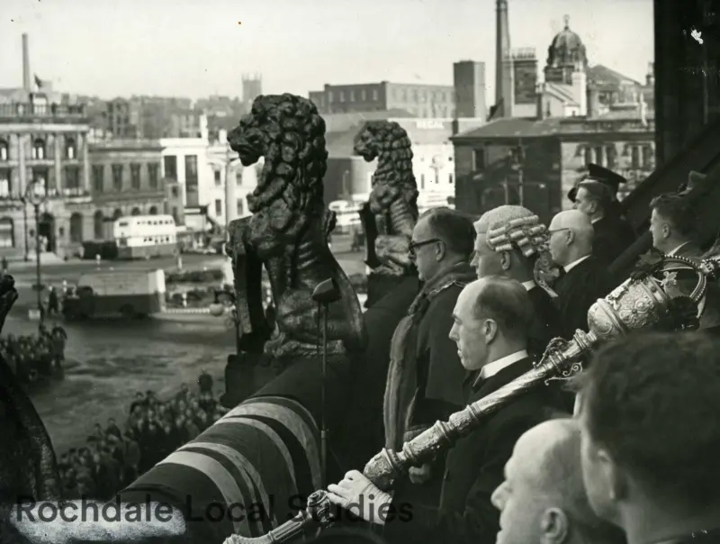 Proclamation of Queen Elizabeth II at Rochdale Town Hall