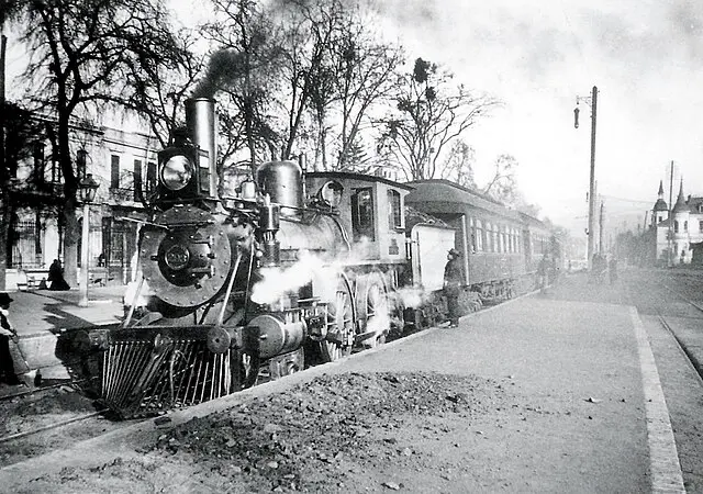 Locomotora a vapor en Chile 