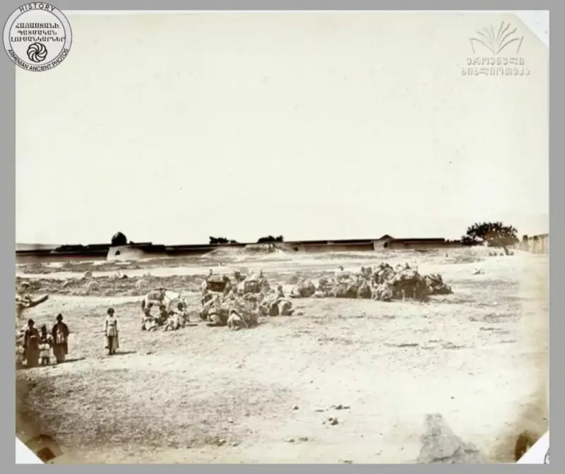 "Yerevan fortress with a view to Ararat"