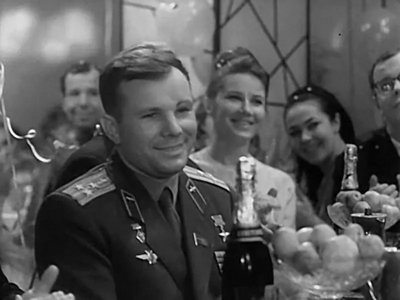 Yuri Gagarin at the New Year's Blue Light