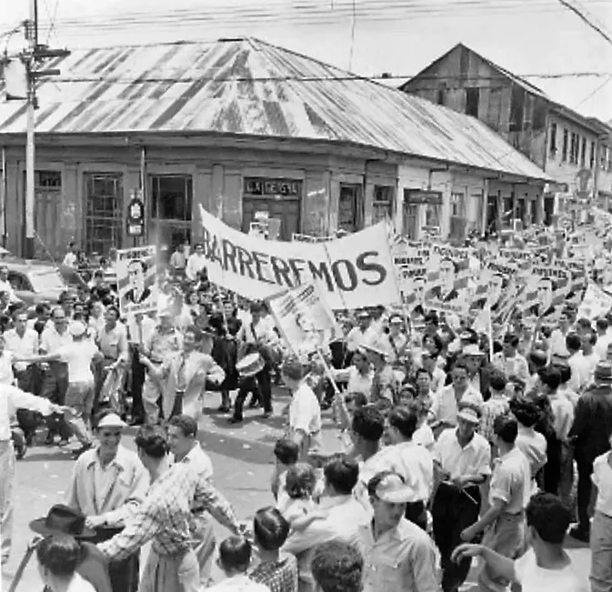 Seguidores del candidato del partido de Liberación Nacional