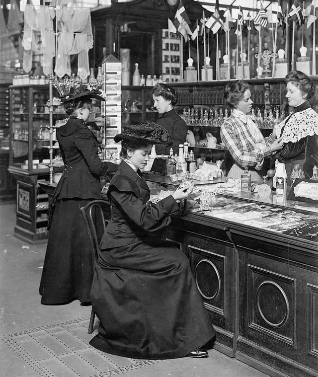 Women browsing perfumes