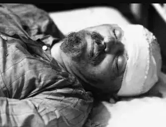 Trotsky herido de muerte