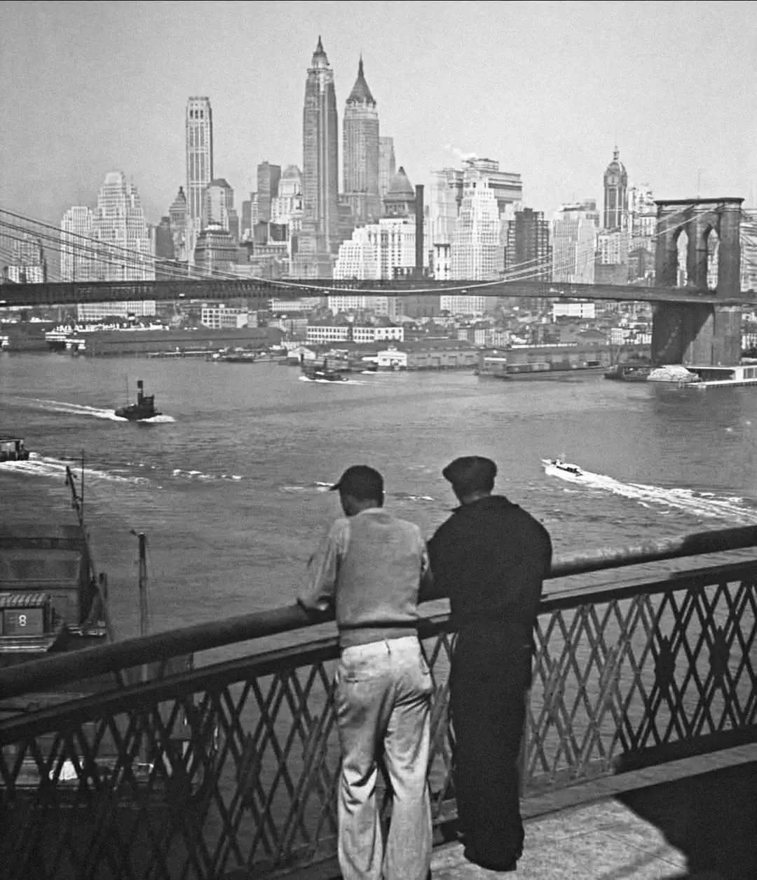 Looking at the New York City skyline 