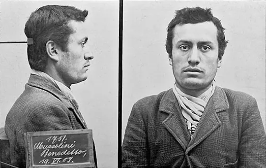 Benito Mussolini mugshot