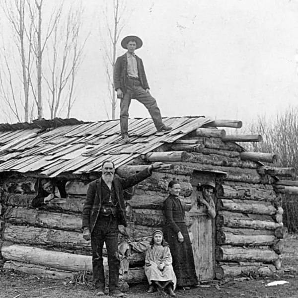A log cabin 