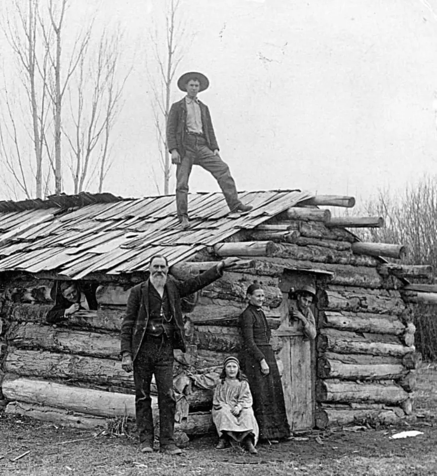 A log cabin 