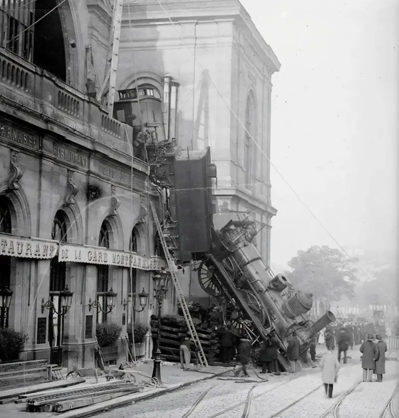 Train Crash at Montparnasse Station