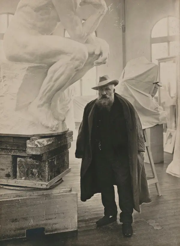 Auguste Rodin in his studio